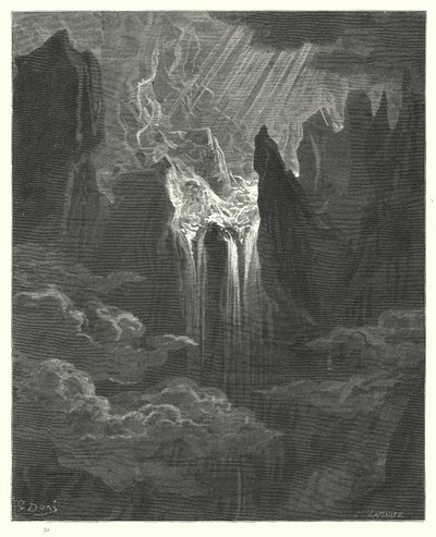 Illustration von Gustave Doré für Miltons Paradise Lost, Buch VII, Zeilen 298, 299 von Gustave Dore